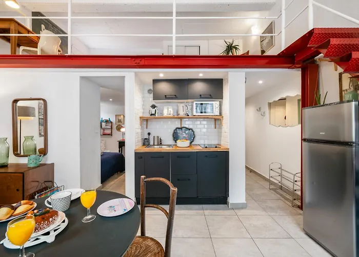 Nice-Duplex-Plage-Climatisation ニース