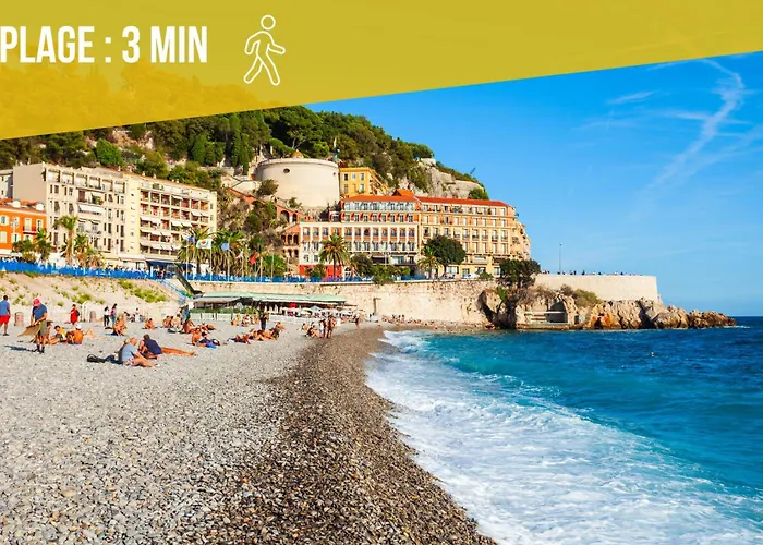 Nice-duplex-plage-climatisation شقة